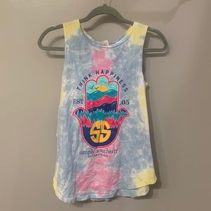 simply southern multi colored tank top
